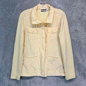 Croft & Barrow Women's Light Butter Yellow Utility Jacket Size S